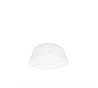 50 Coperchi compostabili a cupola senza foro PLA trasparente Ø8,5 h4,2cm
