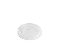 50 Coperchi piatti con foro in plastica PET trasparente Ø7,8 h0,8cm