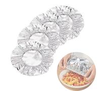 50 coperture isolanti in lamina di alluminio ripetibili, copertura per coperchio per microonde per alimenti, pellicola isolante per mantenere fresco la cucina, coperture elastiche per piatti per