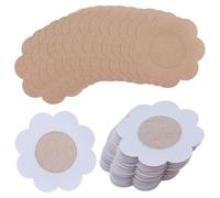 50 coperture per capezzoli invisibili, autoadesivi, a forma di petalo, a forma di pelle, per tonificare il seno, per capezzoli, impermeabili, appiccicosi, riutilizzabili, marrone, S