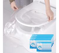 50 copriwater usa e getta, tappetino portatile per WC, pellicola PO, monouso, imballaggio indipendente, perfetto per viaggi e fuori casa, protezione igienica