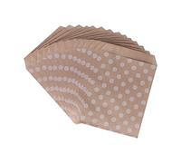 50 Count Kraft Paper Sweet Bags | Disposable Earth - Conscious Food Safe Bags for Parties/Weddings/Holidays | Present Favor Bags for Sweets/Cookies/Snacks (Polka dot paper bag (type C))