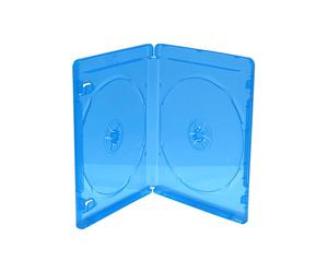 50 custodie blu ray BD-R doppie a 2 posti spessore 11mm slim con tasca trasparente per copertina