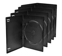 50 Custodie Media Range Custodia Slim Nera Singola 7mm DVD CD Custodie BOX13