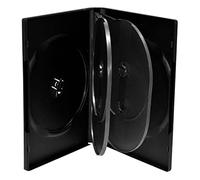 50 Custodie multiple Mediarange BOX16 187mm DVD 6 posti NERA con 2 inserti