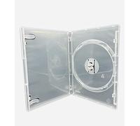 50 custodie trasparenti Amaray per DVD, CD, BLU RAY, con clip per vassoio aggiuntivo, clip per libretto, custodia esterna per intarsio artistico. Confezione in confezione Dragon Trading