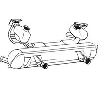 50 CV SILENZIATORE POSTERIORE PER VW Kaefer 1302 1.6 KW 37 CV 50