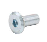 PARCO Dadi a manicotto M8 x 23 mm esagono incassato - Dado a vite M8 - Acciaio zincato - 50 pezzi