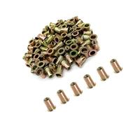 50 dadi filettati M8 in acciaio al carbonio metrici per rivetti filettati, 8 mm, M8-1,25 mm, per auto, decorazione di mobili, prodotti elettrici e industriali.