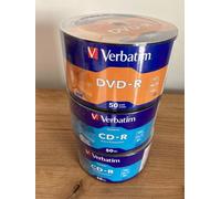 50 DVD -R VERBATIM VERGINI 4,7 G +100 CD VERBATIM 700MB