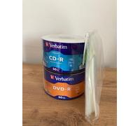 50 DVD -R VERBATIM VERGINI 4,7 G + 50 CD VERBATIM 700MB + 100 BUSTE DI QUALITA'