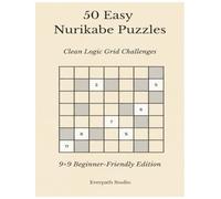 50 Easy Nurikabe Puzzles: Clean Logic Grid Challenges
