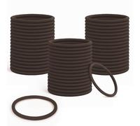 50 elastici per capelli marroni, spessi 4 mm, morbidi elastici per capelli, senza metallo, resistenti, unisex, per donne, uomini, ragazze, bambini, accessori per capelli spessi (marrone)