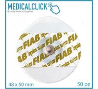 50 Elettrodi monouso per ECG elettrocardiogramma pregellati foam 48 x 50mm FIAB