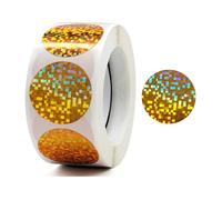 50 etichette adesive colorate decorative glitterate rotonde etichette per buste, saluti, auto, rotonde