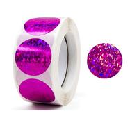50 etichette adesive colorate decorative glitterate rotonde etichette per buste, saluti, auto, rotonde
