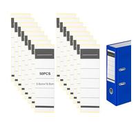 50 etichette autoadesive per dorso raccoglitore, 54 x 190 mm, etichette autoadesive per cartelle strette da 5 cm / 8 cm, etichetta posteriore per ufficio e scuola, colore: bianco