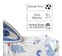 50> Etichette Termoadesive - Stellasticker, utilizzarle in lavatrice e asciugatrice fino a 200 lavaggi. (Nero)