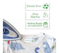 50> Etichette Termoadesive - Stellasticker, utilizzarle in lavatrice e asciugatrice fino a 200 lavaggi. (Verde)