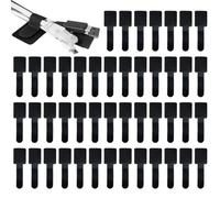 50 fascette fermacavi autoadesive nere con gancio e anello, organizer cavi sotto scrivania per TV, PC, laptop, Ethernet, desktop, gestione ordinata e compatta
