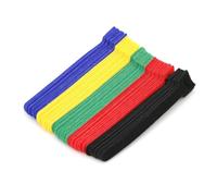 50 fascette fermacavi riutilizzabili, regolabili, for la gestione dei cavi in nylon, con gancio e passante(Multicolor,12x200mm)