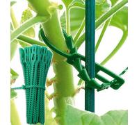 50 fascette regolabili per piante da giardino, multifunzione, robuste e flessibili, in plastica verde, riutilizzabili per piante da giardinaggio (13 cm)