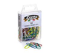 50 Fermagli Colorati Metallizzati Leone Dell'Era N. 4 - mm. 32 - Scatola appendibile"Leonecolor" - Made in Italy