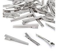 50 fermagli per capelli, 65 mm, color argento, a punta singola, in metallo, per sezionare lo styling dei capelli e per sezionare i capelli, parrucchieri fai da te