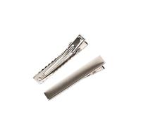 50 fermagli per capelli in metallo a coccodrillo a becco d'anatra con base vuota, per fai da te, accessori per lo styling dei capelli (4,7 cm, 50 pezzi)
