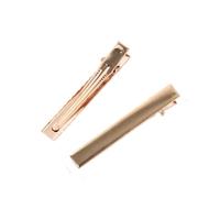 50 fermagli per capelli in metallo a coccodrillo a becco d'anatra con base vuota, per fai da te, accessori per lo styling dei capelli (5,5 cm, 50 pezzi)