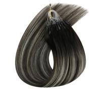 50 fili/1 confezione di estensioni invisibili dei capelli umani, micro perline ad anello for capelli corti e lisci for le donne(1B-S-1B,14 inch)