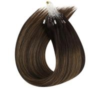 50 fili/1 confezione di estensioni invisibili dei capelli umani, micro perline ad anello for capelli corti e lisci for le donne(2-2-6,18 inch)