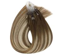 50 fili/1 confezione di estensioni invisibili dei capelli umani, micro perline ad anello for capelli corti e lisci for le donne(6-60-6,18 inch)
