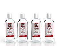 50 flaconi da 200ml gel igienizzante mani 70% ALCOL Gel mani profumato al limone arricchito con olii essenziali di Aloe e Timo, Gel tascabile da viaggio (Flaconi da 200ml 70% alcol, 50)