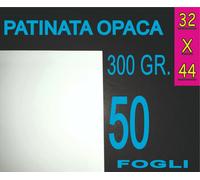 50 FOGLI 300GR A3+ A3 PLUS 32X44 CARTA PATINATA OPACA STAMPANTI LASER COPERTINE