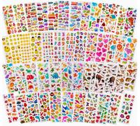 50 Fogli Adesivi Bambini 3D Stickers per Puffy Adesivi per Regali Compleanno Gratificanti Scrapbooking 1000+