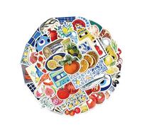 50 fogli adesivi estetici scrapbooking cancelleria decalcomania pomodoro mediterraneo per telefono portatile