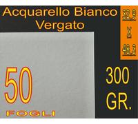 50 FOGLI CARTA ACQUARELLO STAMPANTE INKJET 300GR RILIEVO A3+ A3 PLUS 32,9 X 48,3