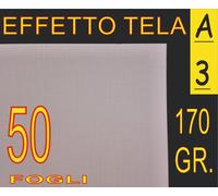 50 FOGLI Carta bianca 170 gr TELATA TELA x stampante laser A3