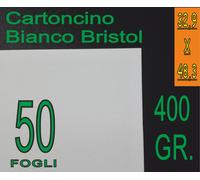 50 FOGLI CARTA CARTONCINO BIANCA COPERTINE BRISTOL X LASER INKJET A3+ 32,9X48,3