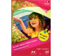 50 FOGLI CARTA FOTOGRAFICA A4 PREMIUM FOTO GLOSSY LUCIDA PER STAMPANTI INKJET