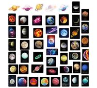 50 fogli di adesivi cosmici pianeti, adesivi spaziali, decorazione pianeta, adesivi per bambini, adesivi impermeabili, adesivi a tema spaziale, adesivi per feste, possono essere utilizzati per