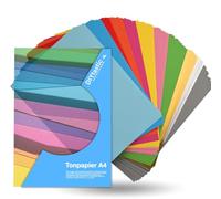 50 fogli di carta colorata - 220 g/m² - Carta per bricolage & carta colorata - per stampanti e mestieri - Carta colorata e cartoncino colorato