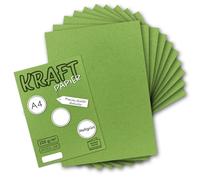 50 fogli di carta kraft vintage verde chiaro, formato DIN A4, 21 x 29,7 cm, 210 x 297 mm, 240 g/m², carta riciclata verde chiaro naturale, carta ecologica - UmWelt by GUSTAV NEUSE
