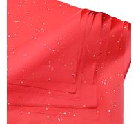 50 fogli di carta velina rossa glitterata, 50 x 35 cm, color argento metallizzato, piccole scintille punteggiate, per San Valentino, Natale, matrimonio, compleanno, decorazioni fai da te