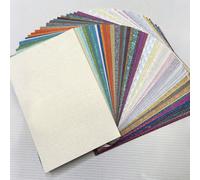 50 fogli di cartoncino A6 della collezione perla, con una varietà di motivi non ripetitivi, ottimi per scrapbooking, inviti, biglietti di ringraziamento A6 50 fogli,A5 50 fogliCarta tessile