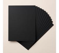 50 fogli di cartoncino nero da 450 g/m², formato A6, resistente, opaco, per artigianato, inviti, etichette, fustellatura e blocco della lamina