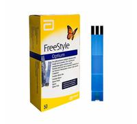 50 Freestyle Optium strisce reattive diabete test glucosio scadenza: 02-2027
