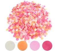 50 g / 1 cm Coriandoli, Coriandoli Rotondi, Multicolori Table Confetti, Rotondi Coriandoli in Carta per Decorazione Compleanno Matrimonio Festa Natale San Valentino (Rosso e Arancio)