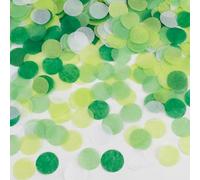 50 g di coriandoli per compleanno e matrimonio - 5000 pezzi di grande carta glitterata 2,5 cm per decorazione da tavolo per carnevale, feste e feste, colore: verde bianco
